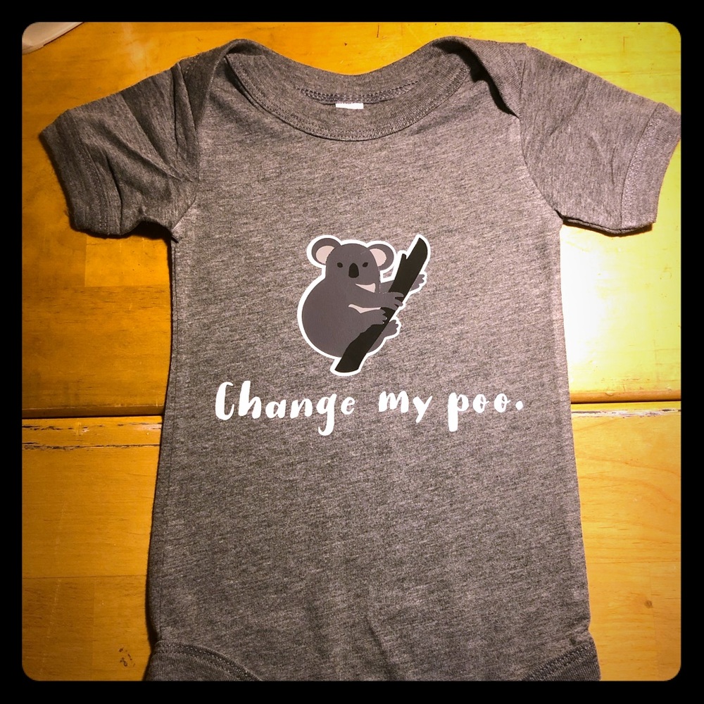 Change my poo cute koala baby jumpsuit